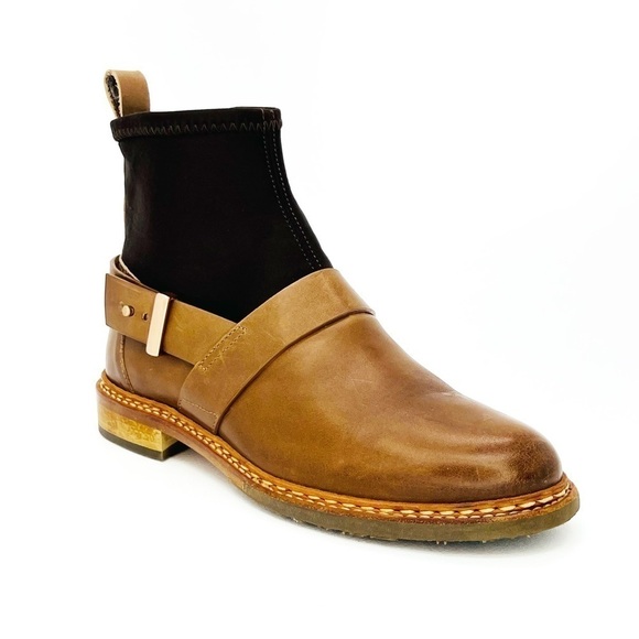 Neosens Concord Ankle Boot Euro Size 38=US 8 Brown Leather Chelsea Anthropologie - Picture 1 of 12